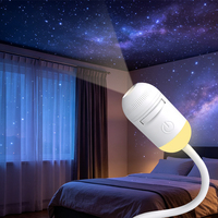 Projecteur Galaxie Créatif 2-en-1 Portable, Projecteur d'Étoiles à Luminosité Réglable, Projecteur USB, Lampe de Projection Spatiale Moderne