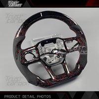 Volant en fibre de carbone LED forgé rouge personnalisé pour Ford Mustang GT EcoBoost Dark Horse SC RTR GTD 7ème génération S650 2024-2026