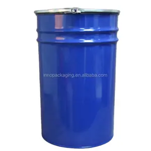 55L black new empty steel drum with lid for sale Jiangsu manufacture