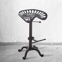 Chaise de bar BETUXE ST7 rétro industrielle moderne en fonte, style selle de tracteur, pour salon, bar, hôtel, appartements