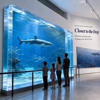 Plaque acrylique épaisse sur mesure pour aquarium et piscine, panneau PMMA ultra-transparent à collage sans joint, fabricant