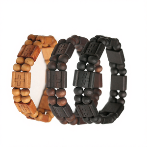 Bracelet en <span class=keywords><strong>bois</strong></span> massif avec élastique pour l'exportation, disponible en plusieurs couleurs - Product Image 1