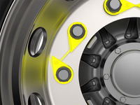 NWH-NUT vente chaude Made in China PE indicateur d'écrou de roue
