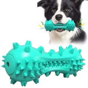 Perro Goma ABS PP Hueso Forma Cepillo de dientes Limpieza de dientes Molar Stick Interactivo Mascota Perro Masticar Juguetes