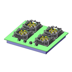 Nuevo diseño, electrodoméstico <span class=keywords><strong>de</strong></span> cocina para el hogar, mesa <span class=keywords><strong>de</strong></span> vidrio blanco, encimera <span class=keywords><strong>de</strong></span> Gas, <span class=keywords><strong>horno</strong></span> <span class=keywords><strong>de</strong></span> cocina <span class=keywords><strong>de</strong></span> 5 quemadores - Product Image 2