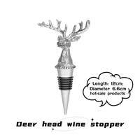 Bouchon verseur en métal Jianxin en forme de tête de cerf pour bouteille de vin, mini verseur à vide pour boissons, accessoires de bar à alcool en stock