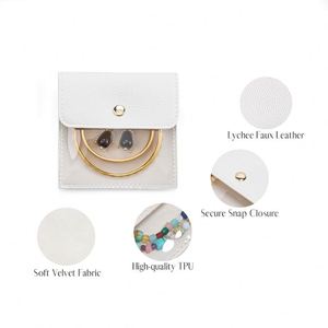 PU Leather Jewelry <b>Bag</b> for Earrings Necklace Clear <b>Small</b> Jewelry Pouches Portable Travel Jewelry Organizer - Product Image 2