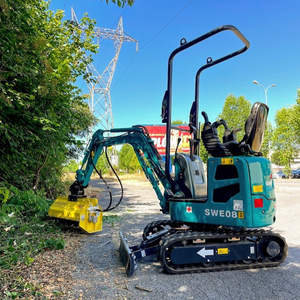 Miniexcavadora de alta calidad de 0,8 toneladas, miniexcavadora SWE08B de 1 tonelada con componentes de núcleo Euro V EPA 4 DE Eaton, oruga de tipo móvil - Product Image 4