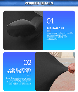 Copertura <span class=keywords><strong>Auto</strong></span> Universale Personalizzabile con Logo, Elastica in Velluto, Antirughe, Lavabile, Traspirante, Lussuosa, Protezione 99% UV 90% IR - Product Image 5
