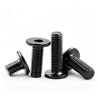 Vis métriques à tête cylindrique hexagonale à six pans creux en oxyde noir, entièrement filetées, pour quincaillerie de meubles