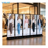 Écran vidéo LED pliable Vislat P1.86/2.5 4K HDR10, étanche, plug & play, signalisation numérique publicitaire portable