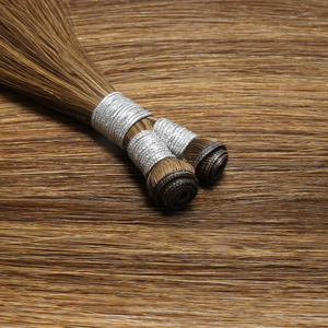 Extensions de <span class=keywords><strong>cheveux</strong></span> en tissage double trame Genius en gros, 100 % <span class=keywords><strong>cheveux</strong></span> humains Remy, tissage invisible en soie, couleur caramel mocha - Product Image 3