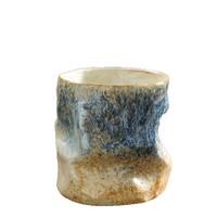 Tasse en grès réactif vintage, irrégulière et froissée, en céramique, pour café et thé, idéale pour café et maison