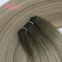 Cheveux vierges à 100 % pouvant être utilisés pendant plus de 2 ans, toutes les couleurs et longueurs personnalisées (12-30 pouces), très faciles à installer, tissage à la machine.