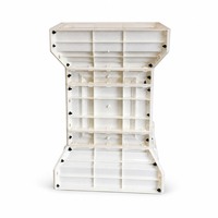 Moule de base de colonne décorative 100 cm, moule de piédestal, panneau en plastique réutilisable pour le moulage du béton, pour piliers de portail et jardin