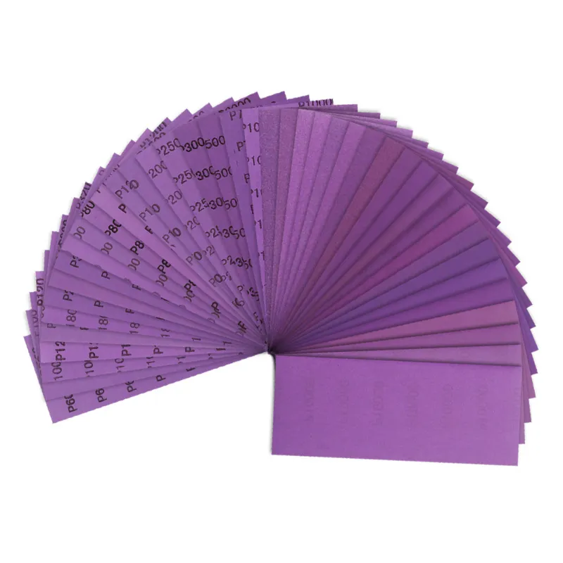Водонепроницаемая наждачная бумага 93*230 мм водная грунтовая фиолетовая квадратная наждачная бумага полировка сухая шлифовальная латексная бумага водяная наждачная бумага