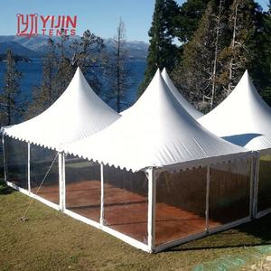 เต็นท์ทรงเจดีย์อลูมิเนียมสีขาว PVC ขนาด 8x8 เมตร คุณภาพสูง ขายดี สำหรับงานปาร์ตี้และกิจกรรมกลางแจ้ง - Product Image 5