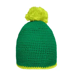 Chapeau à pompon à rayures contrastées, merchandising personnalisé - Product Image 5