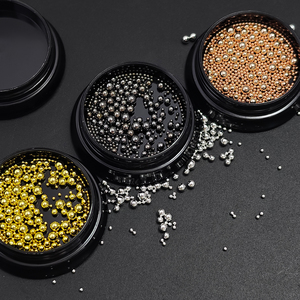 Ensemble de <span class=keywords><strong>4</strong></span> boîtes de billes circulaires en acier de couleur, petites boîtes à disques, fournitures de luxe pour la <span class=keywords><strong>d</strong></span>écoration <span class=keywords><strong>d</strong></span>'ongles DIY - Product Image 4