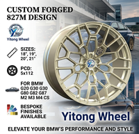 Rines de Aleación Forjados Personalizados con Diseño 827M de 18, 19, 20 y 21 Pulgadas, 5x112 para BMW G20 G30 G80 G82 G87 M2 M3 M4 CS