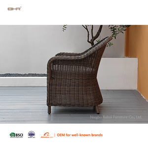Silla <span class=keywords><strong>de</strong></span> Balcón <span class=keywords><strong>de</strong></span> Mimbre BHR, Muebles <span class=keywords><strong>de</strong></span> Jardín Tejidos a Mano, Ratán para Comedor al Aire Libre, <span class=keywords><strong>Sillones</strong></span> con Textura Natural y Asiento Cómodo - Product Image 2