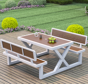 Ensemble <span class=keywords><strong>table</strong></span> <span class=keywords><strong>et</strong></span> chaises d'<span class=keywords><strong>extérieur</strong></span> en <span class=keywords><strong>métal</strong></span> - Mobilier commercial durable <span class=keywords><strong>et</strong></span> imperméable pour hôpitaux <span class=keywords><strong>et</strong></span> cafés - Banc tendance - Product Image 4