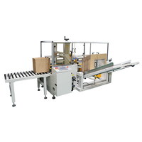 Machine automatique à grande vitesse pour l'érection et la fermeture de cartons, tout-en-un, avec contrôle PLC et écran tactile