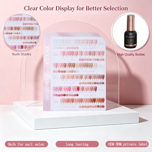 Venta al por mayor de fábrica: Set de 60 esmaltes de uñas en gel transparente nude de baja saturación, colección de gel UV translúcido para salones de uñas profesionales. - Product Image 6