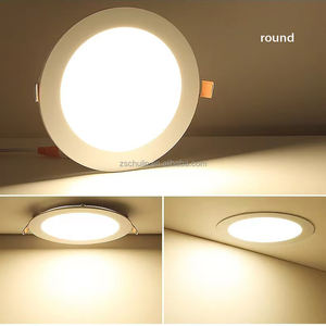 交流85-265伏室内超薄铝圆形方形发光二极管面板灯3W 6W 9W 10W 12W 15W 18W 20W 24w嵌入式天花板面板灯 - Product Image 3