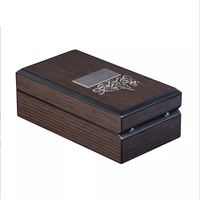 Boîte-cadeau classique personnalisée de parfum d'ébène huile essentielle étui à parfum en bois de couleur naturelle boîte d'emballage de parfum de haute qualité