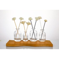 Ensemble de flacons diffuseurs à bâtonnets en verre transparent de 100 ml, design unique, pour huiles aromatiques et parfumées, fabrication française