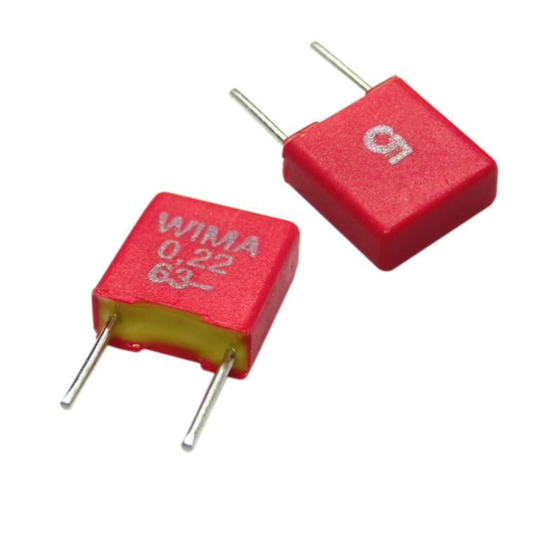 Condensatore A Film WIMA MKS2 Da 4,7 UF 50V DC 30V AC &ndash; Passo 5mm, Tolleranza 10%, Nuovo