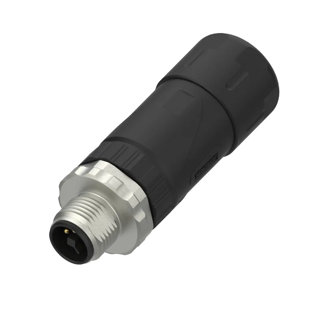 Circular Cable Connector Power Connector M12 Din Field Assembly Optic Waterproof Marvtech Male T/K/S/L IP67 IEC 7406 Dc Female /