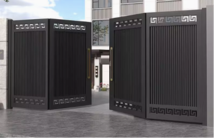 Puerta de garaje eléctrica de cuatro pliegues, material de aleación de aluminio para garaje y patio, hermosa y de alta gama. - Product Image 4