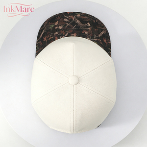 หมวกเบสบอลปักโลโก้ลายพรางสองสี หมวกกีฬา 5 แผง ปีกโค้ง หมวกเบสบอลเปล่าไม่มีลาย - Product Image 5