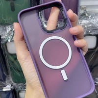 Étui de téléphone translucide à charge sans fil magnétique pour iPhone 15 Pro Max Plus Étui de protection antichoc magnétique