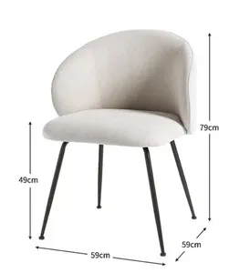Elegant Eco-Friendly Nordic <b>Velvet</b> <b>Dining</b> <b>Chair</b> With Gold Accents Elegant Eco-Friendly Nordic <b>Velvet</b> <b>Dining</b> <b>Chair</b> With Gold Acce - Product Image 3