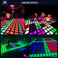 Approvisionnement d'usine 30x30cm filaire interactif RVB activer le jeu piste de danse LED pour les jeux d'enfants