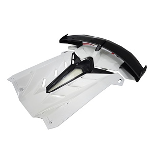 Alerón Trasero Z-ART 2011-2022 <span class=keywords><strong>SVJ</strong></span> para Lamborghini <span class=keywords><strong>Aventador</strong></span>, Alerón Trasero de Fibra de Carbono Seca + Tapa del Motor para LP700 LP720 LP740 LP750 <span class=keywords><strong>Roadster</strong></span> - Product Image 1
