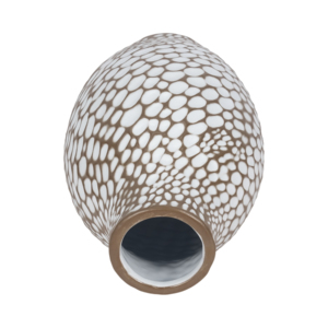 Vaso in Ceramica Moderno con Motivi, Texture a Puntini, Elemento Decorativo per Soggiorno, Elegante Vaso per Fiori - Product Image 5