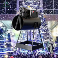 Cañón de Nieve Artificial Eléctrico de 15m con Doble Boquilla para Fiestas, Bodas, Navidad, Halloween y Uso en Exteriores