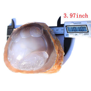 Agata biliare d'acqua naturale lucidata Enhydro Crystal bolle d'acqua mobili agata Enhydro Crystals con Multi sculture - Product Image 6