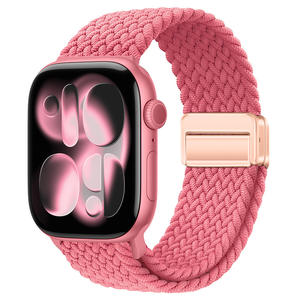 สายรัดแม่เหล็กแบบปลดออกได้อย่างรวดเร็วสายนาฬิกาอัจฉริยะผ้าไนลอนสำหรับ <span class=keywords><strong>Apple</strong></span> <span class=keywords><strong>Watch</strong></span> S11สายนาฬิกา SE3 - Product Image 4