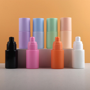 Vente Flash MLM : Flacon Pompe en Verre Personnalisé 30ml pour Lotion, Contenant Cosmétique Coloré, Flacon de Fond de Teint, Emballage Marque Privée, Vente en Gros - Product Image 1