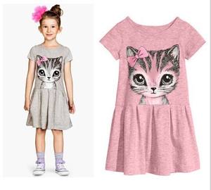 Vestido Informal de Manga Corta para Niñas, Último Diseño, Venta al Por Mayor, Ropa Infantil de China - Product Image 3