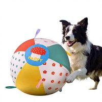 Juguete para Perros, Pelota Rodante Gigante de Tela Oxford con Diseño de Dibujos Animados, Juguete Interactivo para Exteriores para Razas Medianas/Grandes, Border Collies, Golden Retriever
