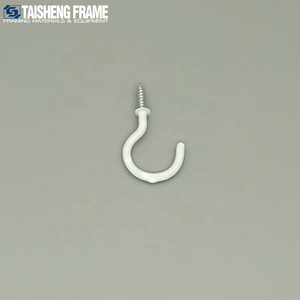 Accessoires pour cadres photo en fer Taisheng : Crochets en forme de point d'interrogation, crochets à tasse et vis à œil, avec revêtement en caoutchouc et finition électroplaquée, 55x28.3mm - Product Image 2