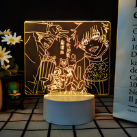 Lampe d'anime 3D unique à succès, logo personnalisable, télécommande 16 couleurs, veilleuse décorative pour enfants européens