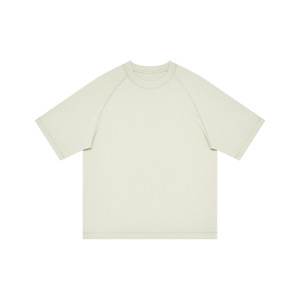 2025 all'ingrosso da uomo di alta qualità estate in puro cotone tinta unita a maniche corte t-shirt Design semplice linea luminosa ampia vestibilità - Product Image 1