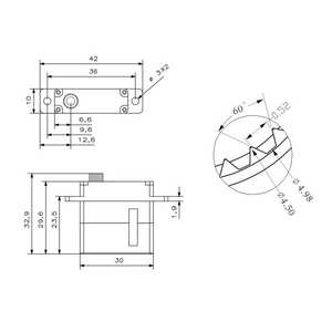 Servo Motor Digital KST X10-710 de 7.5kg con Engranaje Metálico para Planeadores, Robots, UAV, Operación con Tornillos, Voltaje 4.8-8.4V, Modelo RC de Avión - Product Image 3